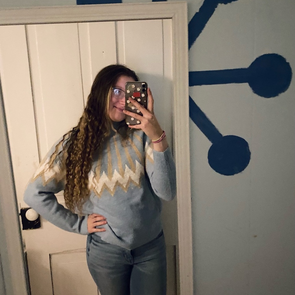 BNWT moon Ryder blue cr aspen sweater